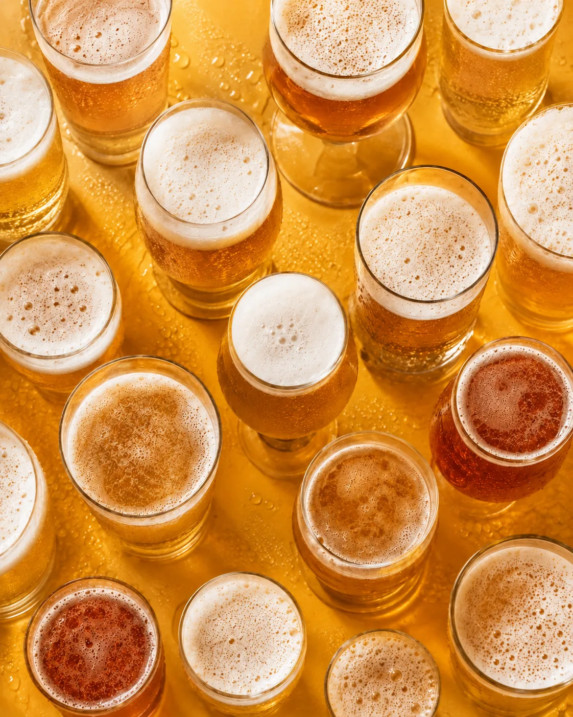 Riva beers arranged for an aperitivo