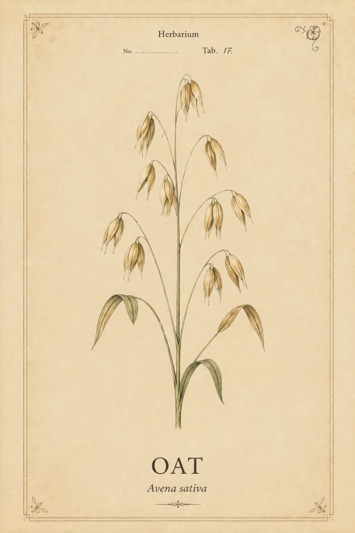 Oat herbarium card